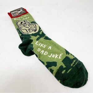 New BLUE Q Crew Men’s Combed Cotton Ain't No Bad Joke Like a Dad Joke Socks 7-12
